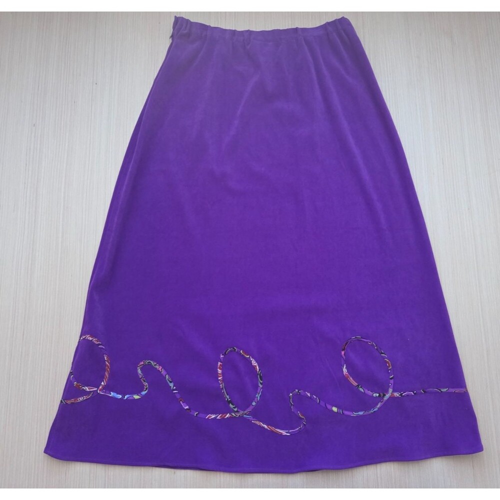 Koos Of Course! Artsy Purple Side Zip Fairy Whimsigoth Long Maxi Skirt Large NWT - Picture 2 of 6
